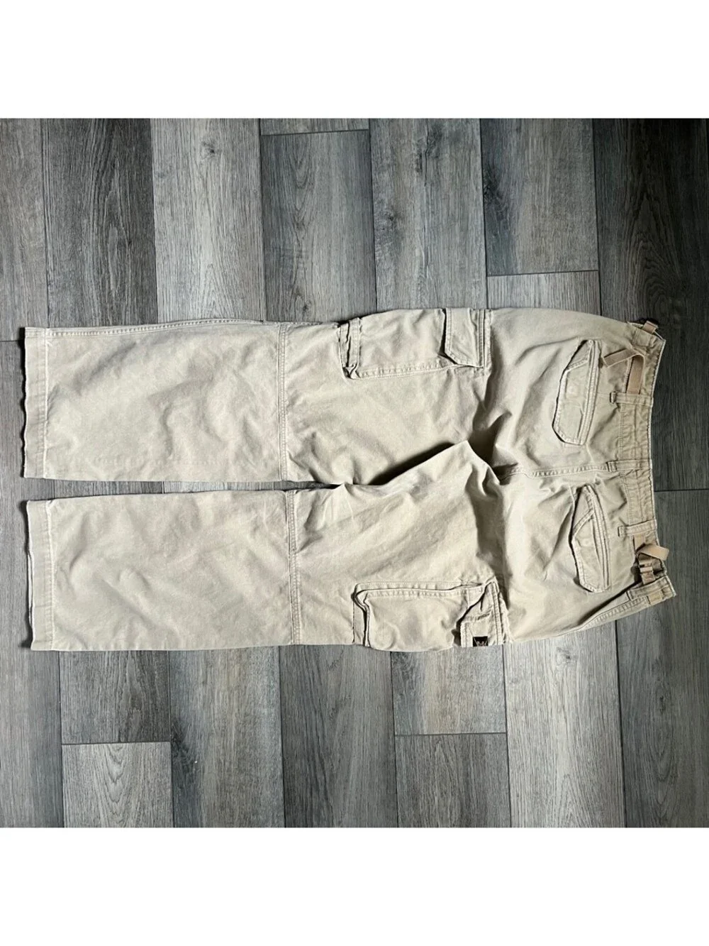 Polo Jeans Co. Ralph Lauren Men's 34x32 Cargo Pants Tan Military Surplus Y2K